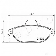 Тормозные колодки, комплект JAPKO 1438442190 500227 9Z 7BEML - Изображение 2