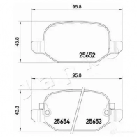 Тормозные колодки, комплект JAPKO Z1HP 45 1438442202 510208 - Изображение 2