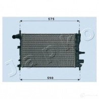 Радиатор охлаждения двигателя JAPKO Ford Fiesta 4 (DX, JA, JB) Хэтчбек 1.2 5 i 16V 75 л.с. 1995 – 2002 8033001758146 U6 CZA rda053062