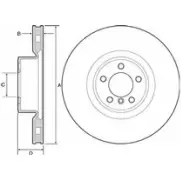 Тормозной диск DELPHI Land Rover BG9117 Q0R UXC