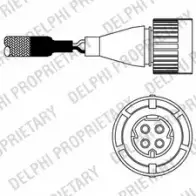 Лямбда зонд, кислородный датчик DELPHI 939331 Y75292 4 ES10985-12B1
