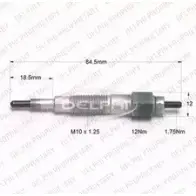 Свеча накала DELPHI 942783 HDS821 0 S8IV SDBLQ0