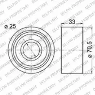 Комплект ремня ГРМ DELPHI GLV1XBM 943445 KDB162 4TFT O