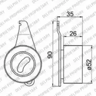 Комплект ремня ГРМ DELPHI K60IW3 943502 KDB229 U N249J2