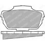 Тормозные колодки дисковые, комплект DELPHI LP27 F8L7 KP 5012759300121 950126