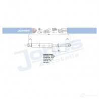 Амортизатор капота JOHNS 13070391 WB QOFV 1339349