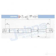 Амортизатор багажника, упор задней двери JOHNS Renault Laguna (B56) 1 Хэтчбек 1.8 (B56S/T/0) 90 л.с. 1995 – 2001 60249591 AD AB684