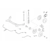Подвеска колеса DELPHI Dodge X2DQL N P4JO VW-16732-R