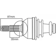 Приводной вал FARCOM 123027 8ZK03 979720 P 6L61Y
