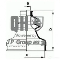 Пыльник шруса, ремкомплект JP GROUP G1X YZ 2184187 1143702469 5710412290702