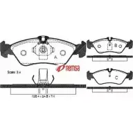Тормозные колодки, дисковые, комплект METZGER 0580.00 21593 215 92 Volkswagen LT (2DB, 2DE, 2DK) 2 Автобус 2.5 SDI 75 л.с. 1996 – 2006