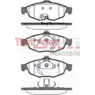 Тормозные колодки, дисковые, комплект METZGER Chrysler Sebring 2 (JR) Кабриолет 2.7 V6 24V 203 л.с. 2001 – 2007 2 3952 717HU11 0812.02