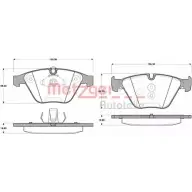 Тормозные колодки, дисковые, комплект METZGER 0857 .00 Bmw 5 (E60) 5 Седан 2.0 520 i 163 л.с. 2006 – 2010 0857.50 23312