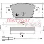 Тормозные колодки, дисковые, комплект METZGER 25526 0861.12 2 3714 987319