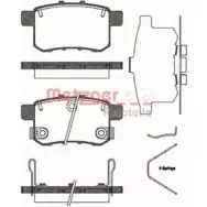 Тормозные колодки, дисковые, комплект METZGER 24661 1332.12 997596 24 435