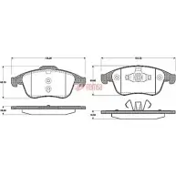 Тормозные колодки, дисковые, комплект METZGER 1389.00 247 10 24826 Renault Megane (EZ) 3 Кабриолет 2.0 Turbo 265 л.с. 2011 – 2025