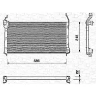 Радиатор кондиционера MAGNETI MARELLI JH0IK 1026413 BC 116 350203116000