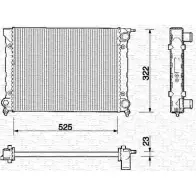 Радиатор охлаждения двигателя MAGNETI MARELLI 350213203000 TJAPY Seat Toledo (1L) 1 1991 – 1998 BM20 3