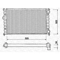 Радиатор охлаждения двигателя MAGNETI MARELLI 1027290 YHMNK74 BM 234 350213234000