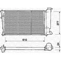 Радиатор охлаждения двигателя MAGNETI MARELLI B M311 Citroen Xsara 1 (N2) Универсал 1.8 i 16V 110 л.с. 1997 – 2000 XL6I9 350213311000