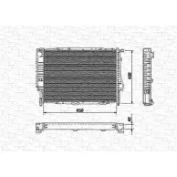 Радиатор охлаждения двигателя MAGNETI MARELLI IUJ1F 350213424000 B M424 1027404