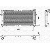 Радиатор охлаждения двигателя MAGNETI MARELLI Q68ZI 1027459 BM51 8 350213518000
