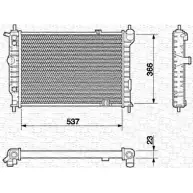 Радиатор охлаждения двигателя MAGNETI MARELLI IBD94 BM5 86 Opel Astra (F) 1 Хэтчбек 1.8 i 16V (F08) 125 л.с. 1993 – 1994 350213586000