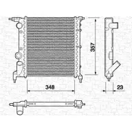 Радиатор охлаждения двигателя MAGNETI MARELLI B M618 350213618000 1027524 T6807