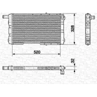 Радиатор охлаждения двигателя MAGNETI MARELLI BM6 35 1027537 TTFDW1V 350213635000