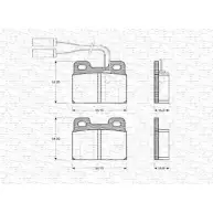Тормозные колодки, дисковые, комплект MAGNETI MARELLI 20 641 363702160155 1036317 20642