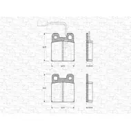 Тормозные колодки, дисковые, комплект MAGNETI MARELLI 1036383 363702160285 2 0387 20641