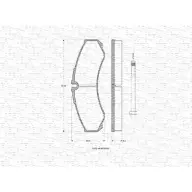 Тормозные колодки, дисковые, комплект MAGNETI MARELLI 1036425 B P0357 363702160357 GEKJ9IO