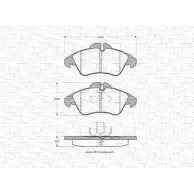 Тормозные колодки, дисковые, комплект MAGNETI MARELLI 363702160394 21577 1036441 2 1576
