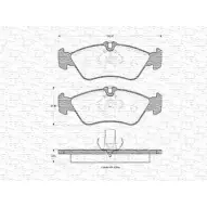 Тормозные колодки, дисковые, комплект MAGNETI MARELLI 2 1592 21593 363702160397 Mercedes Sprinter (903) 1 Фургон 2.3 314 143 л.с. 1995 – 2006