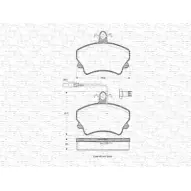 Тормозные колодки, дисковые, комплект MAGNETI MARELLI 1036451 2023 6 363702160410 20238
