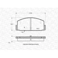 Тормозные колодки, дисковые, комплект MAGNETI MARELLI 363702160524 20 031 1036475 BP0524