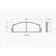 Тормозные колодки, дисковые, комплект MAGNETI MARELLI 2 0073 BP0536 363702160536 1036482