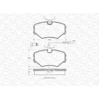 Тормозные колодки, дисковые, комплект MAGNETI MARELLI 1036483 21 443 363702160537 21444