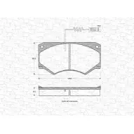 Тормозные колодки, дисковые, комплект MAGNETI MARELLI 2 1186 BP0546 363702160546 1036489