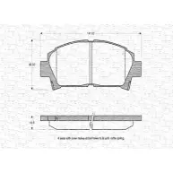 Тормозные колодки, дисковые, комплект MAGNETI MARELLI 219 61 BP0586 363702160586 1036517