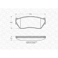 Тормозные колодки, дисковые, комплект MAGNETI MARELLI 21658 1036530 363702160602 216 57