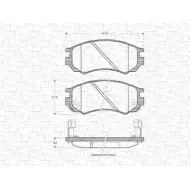Тормозные колодки, дисковые, комплект MAGNETI MARELLI 1036533 213 86 363702160606 23826