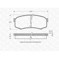 Тормозные колодки, дисковые, комплект MAGNETI MARELLI 363702160613 BP0613 Toyota Land Cruiser Prado (J70) 1 Внедорожник 21 947