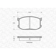 Тормозные колодки, дисковые, комплект MAGNETI MARELLI 1036573 20 760 BP0709 363702160709