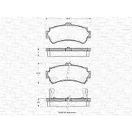 Тормозные колодки, дисковые, комплект MAGNETI MARELLI 363702160767 BP0 767 1036591 0V7UQIT