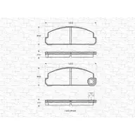 Тормозные колодки, дисковые, комплект MAGNETI MARELLI 363702160889 20550 205 49 1036643