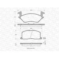 Тормозные колодки, дисковые, комплект MAGNETI MARELLI 2 1948 21949 Toyota Starlet 363702160960