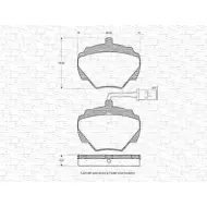 Тормозные колодки, дисковые, комплект MAGNETI MARELLI 21238 363702161000 1036686 2 1237