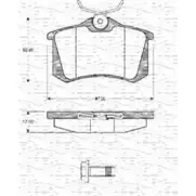 Тормозные колодки, дисковые, комплект MAGNETI MARELLI 363702161022 K2SZC1 BP102 2 1036697