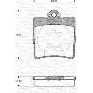 Тормозные колодки, дисковые, комплект MAGNETI MARELLI 2 1919 Mercedes CLK (C208) 1 Купе 2.3 230 Kompressor (2047) 193 л.с. 1997 – 2000 363702161028 BP1028